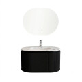 MUEBLE DE BAÑO PVC NEGRO CON ESPEJO LUZ LED MODELO LT6002-80 / MUEBLE + ESPEJO LED - 80 cm Mueble De Baño Pvc Negro Con Espejo Luz Led Modelo Lt6002-80 / Mueble + Espejo Led - 80 Cm