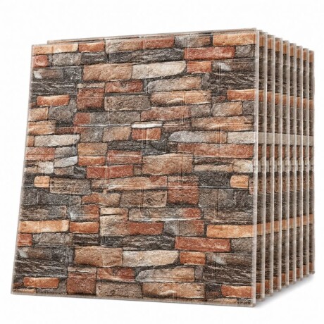 REVESTIMIENTO AUTO ADHESIVO 3D 70 X 77 CM X 3 MM - PIEDRA C2 X 10 REVESTIMIENTO AUTO ADHESIVO 3D 70 X 77 CM X 3 MM - PIEDRA C2 X 10