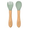 Set cubiertos silicona bambu BUBA verde