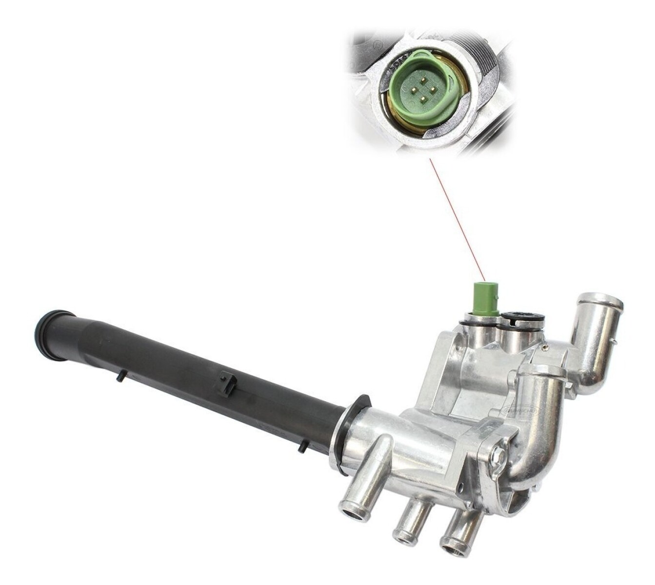 CARCASA ALUM. TERMOSTATO GOL G5 / G6 / G7 POLO 04/06 FOX/SURAN C/BULBO Y CAÑO 