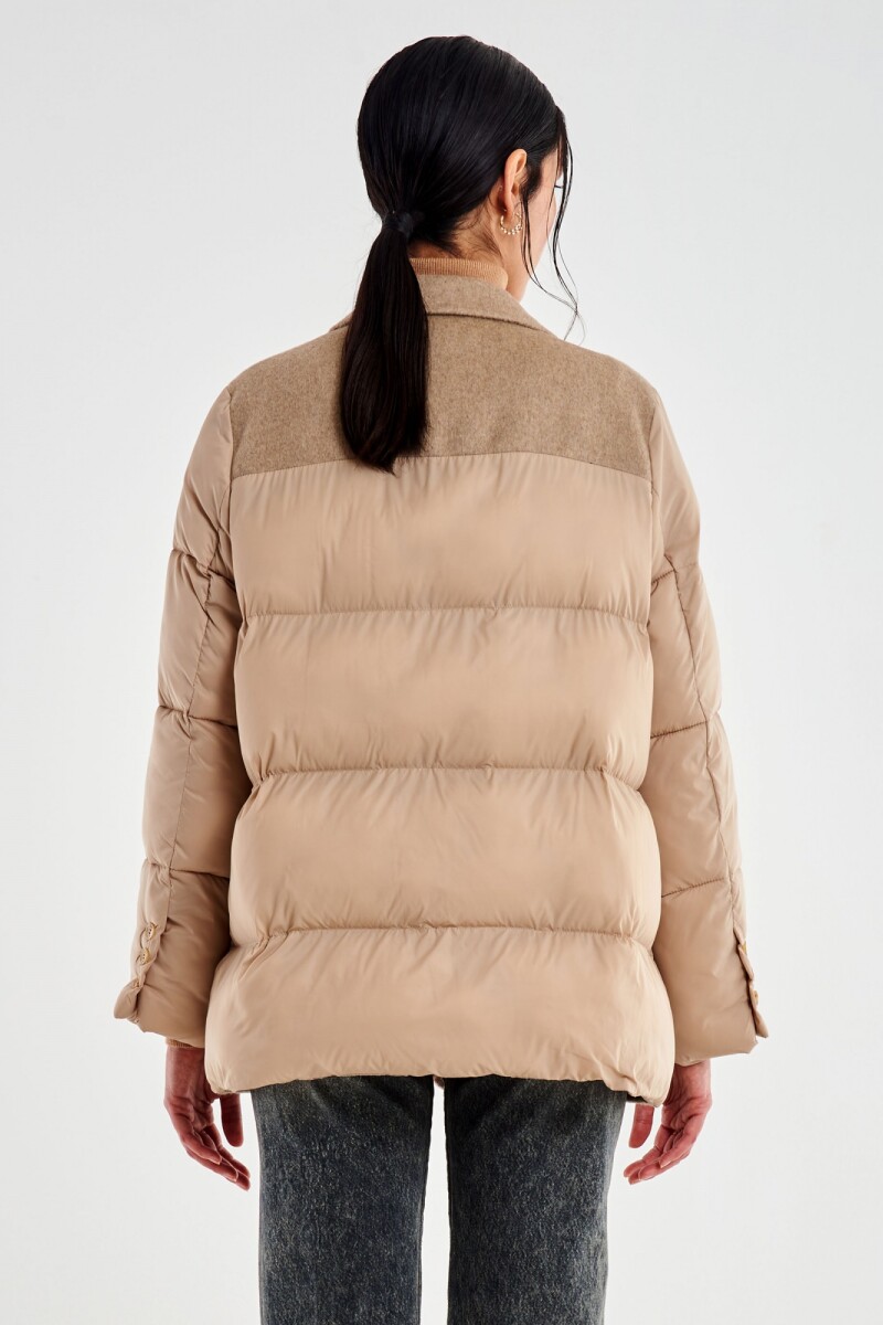 CHAQUETA COMBINADA Beige