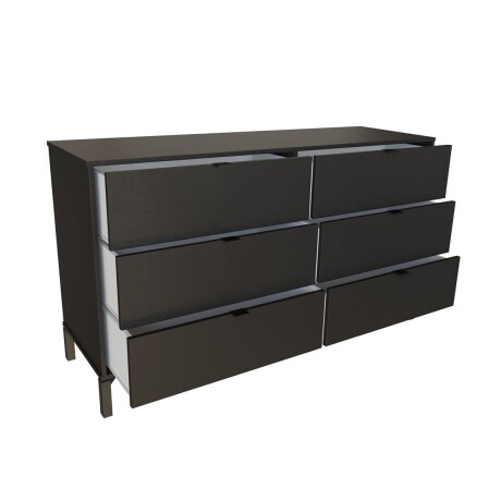 Cómoda Marden 6 Cajones Horizontal Negro 001