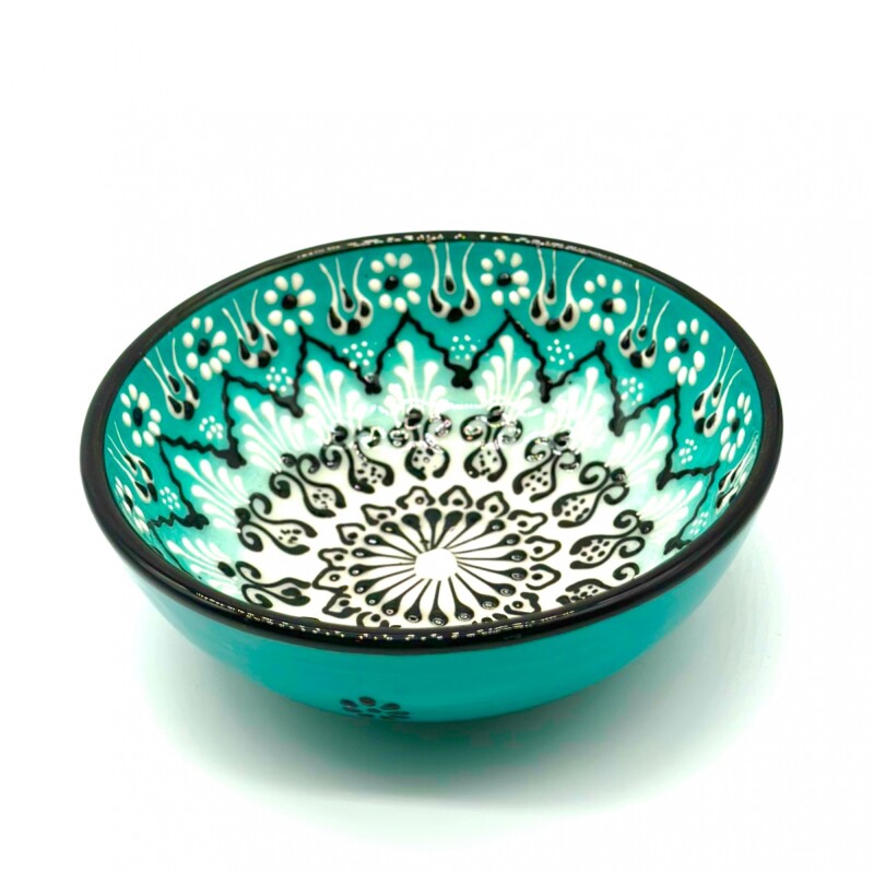 Bowl de cerámica pintado 16 cm Aqua