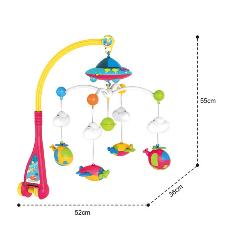 Móvil Musical Para Cuna Huanger He0303 55X52X36Cm Ub MULTICOLOR