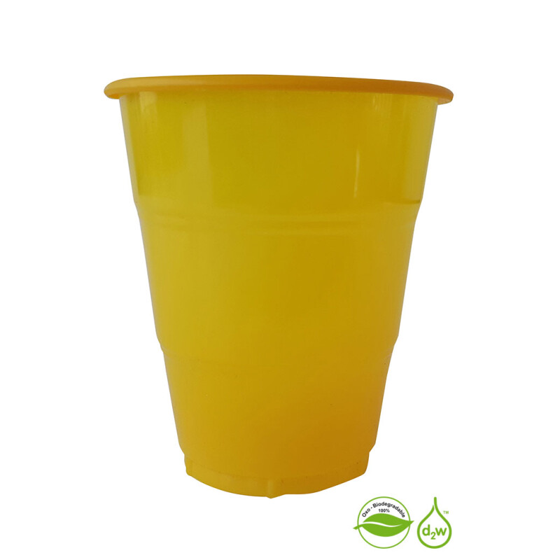 Vaso Biodegradable 210ml x10 Amarillo