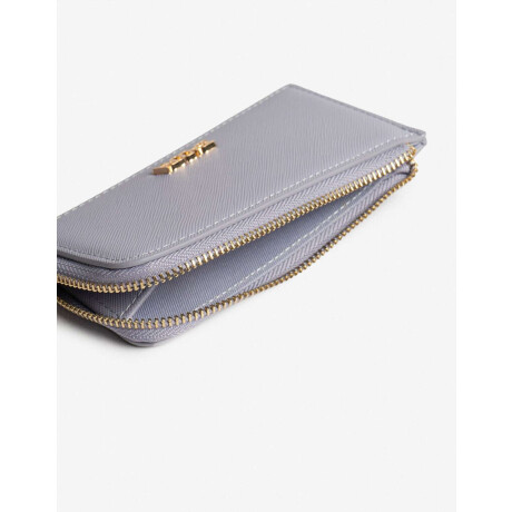 Tarjetero Con Cierre Violeta Lila