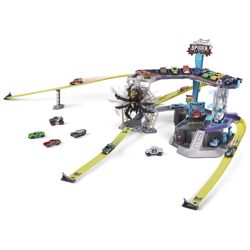 Metal Machines Pista Spider Strike con Garaje ZURU METAL MACHINES PISTA SPIDER STRIKE C/VEHICULO