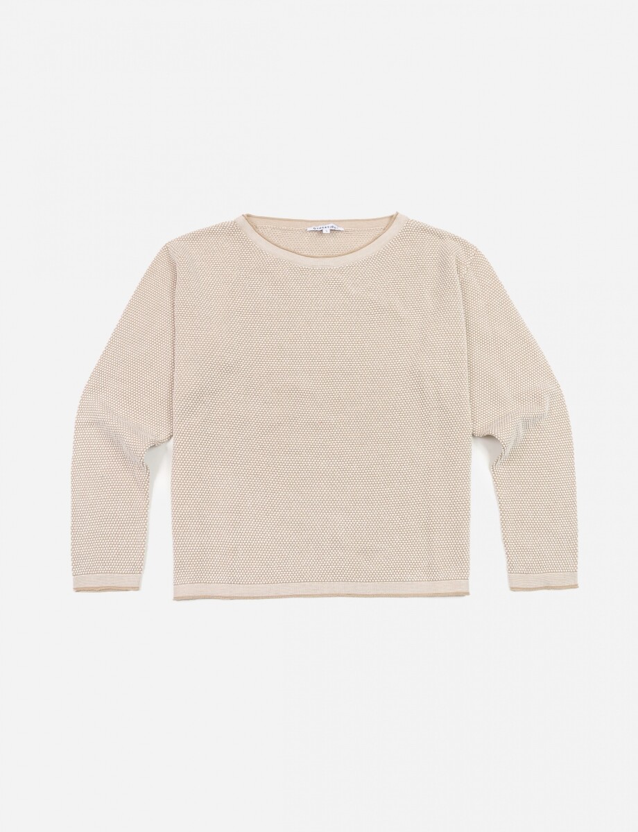 Sweater jaspeado - Mujer - BEIGE 