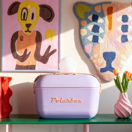 Conservadora Térmica Retro 20L Polarbox Playa Camping Viajes Malva/naranja