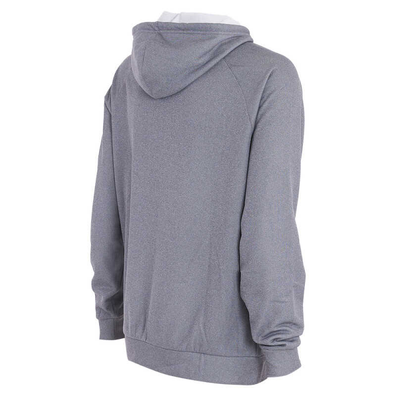 HOODIE POLY FLEECE GIRLS TRNG gris melan GRIS CLARO/NEGRO/NARANJA