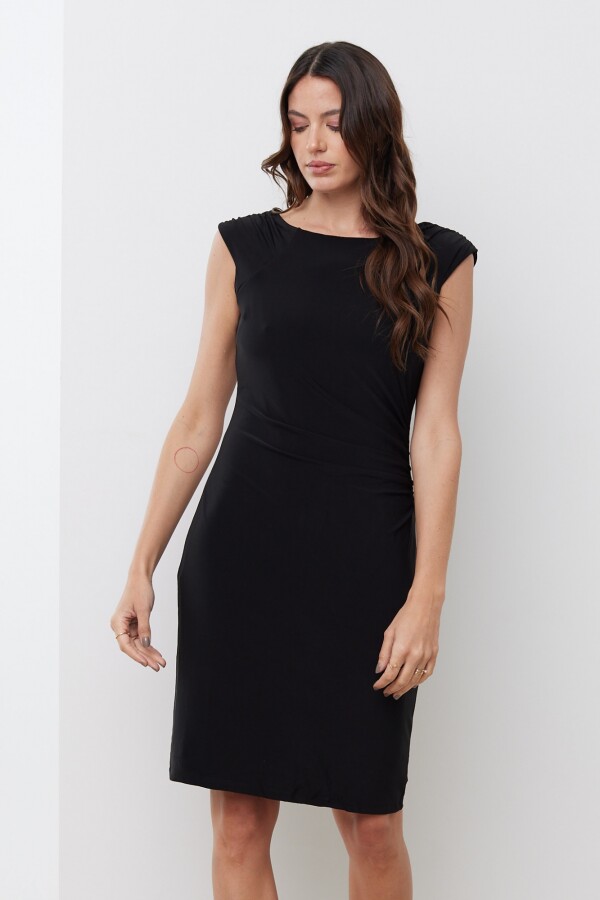 Vestido Frunce NEGRO