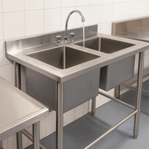 Mesada de Lavado 2 Piletas 140x60 cm Acero Inoxidable Mesada de Lavado 2 Piletas 140x60 cm Acero Inoxidable