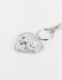 Llavero Metal Llavero Y Charm Con Relicario Corazón - Plateado