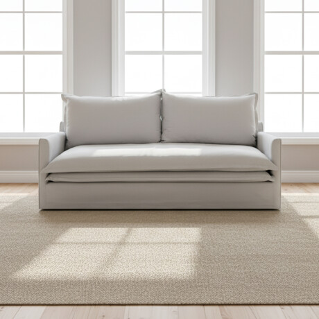 SOFA 3 CUERPOS TELA GRIS ALASKA