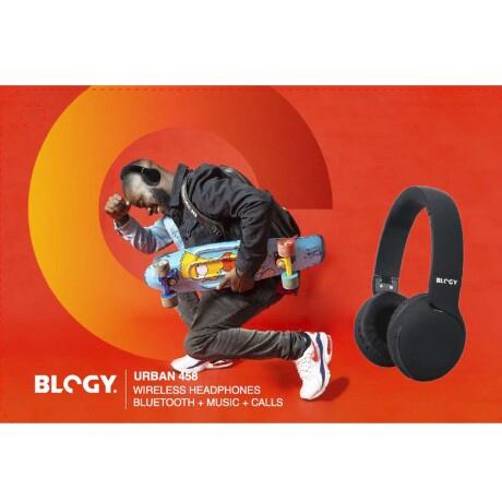 Auricular Inalámbrico Vincha Blogy Bluetooth Música Llamadas Negro