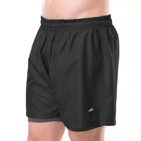 Short Con Calza Running Entrenamiento 2 en 1 Negro