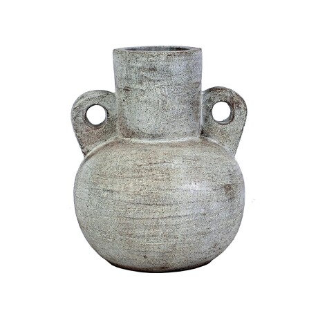 JARRÓN DECORATIVO DIP TERRACOTA BLANCO BLANCO LAVADO
