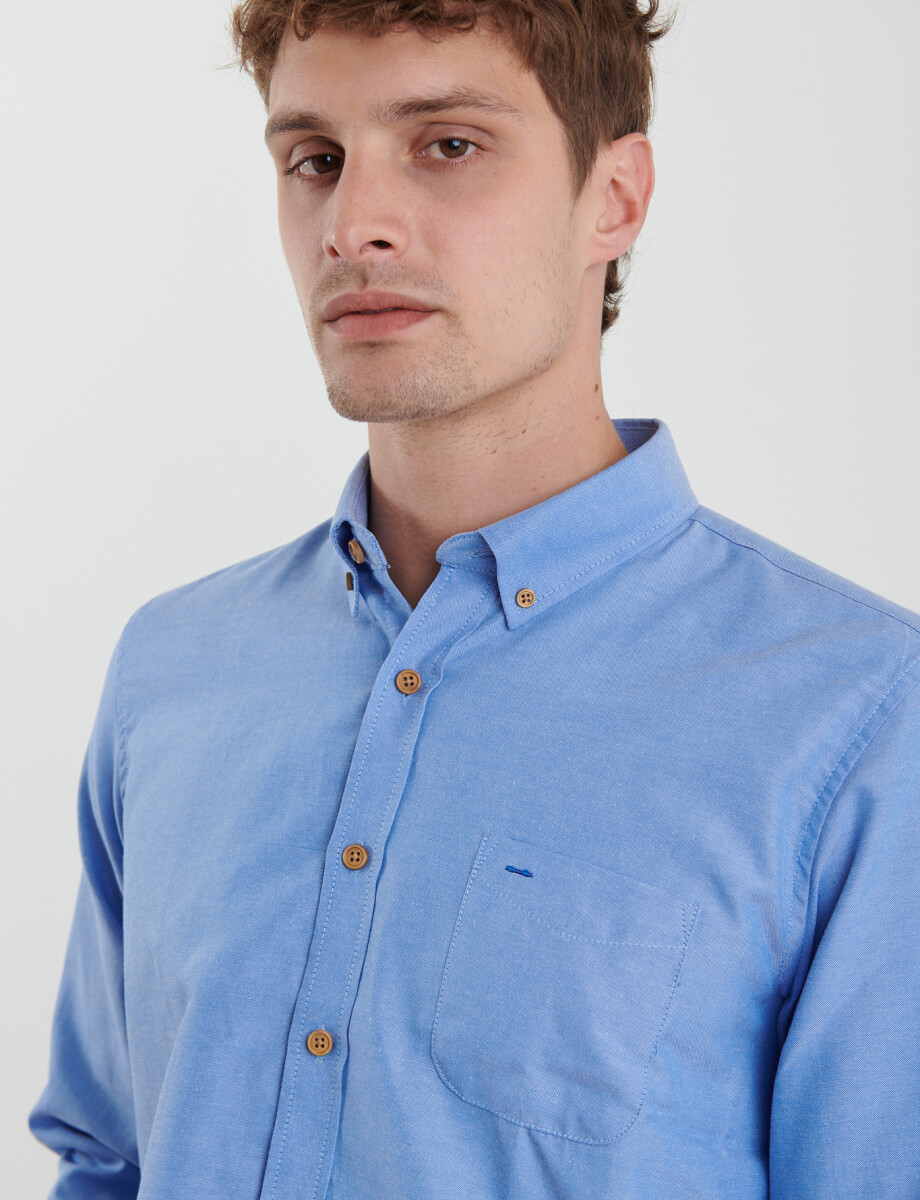 012587 CAMISA HARRINGTON LABEL Azul