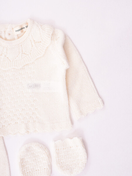 CONJUNTO RECIEN NACIDO OFF WHITE