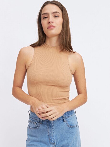 CROP TOP ALFONSINA TABACO