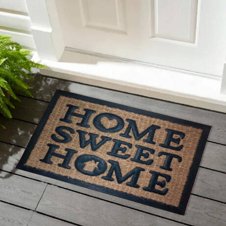 Alfombra Puerta Entrada Felpudo Coco Goma 40X60 Home Sweet Home