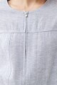 Chaqueta de lino con cierre gris melange
