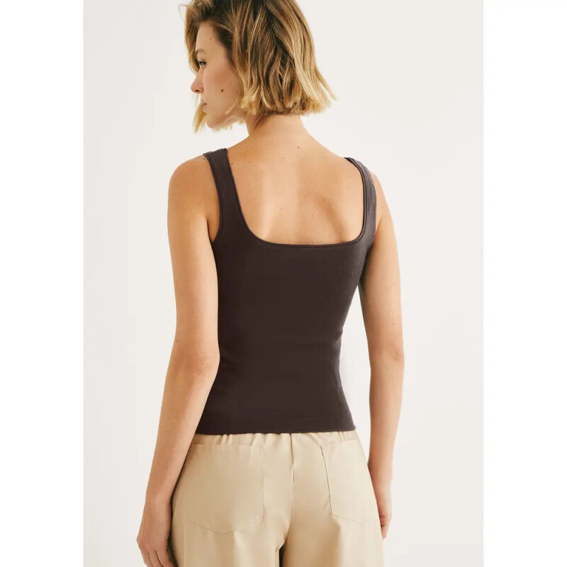 BLUSA SM FEM MARROM ESCURO