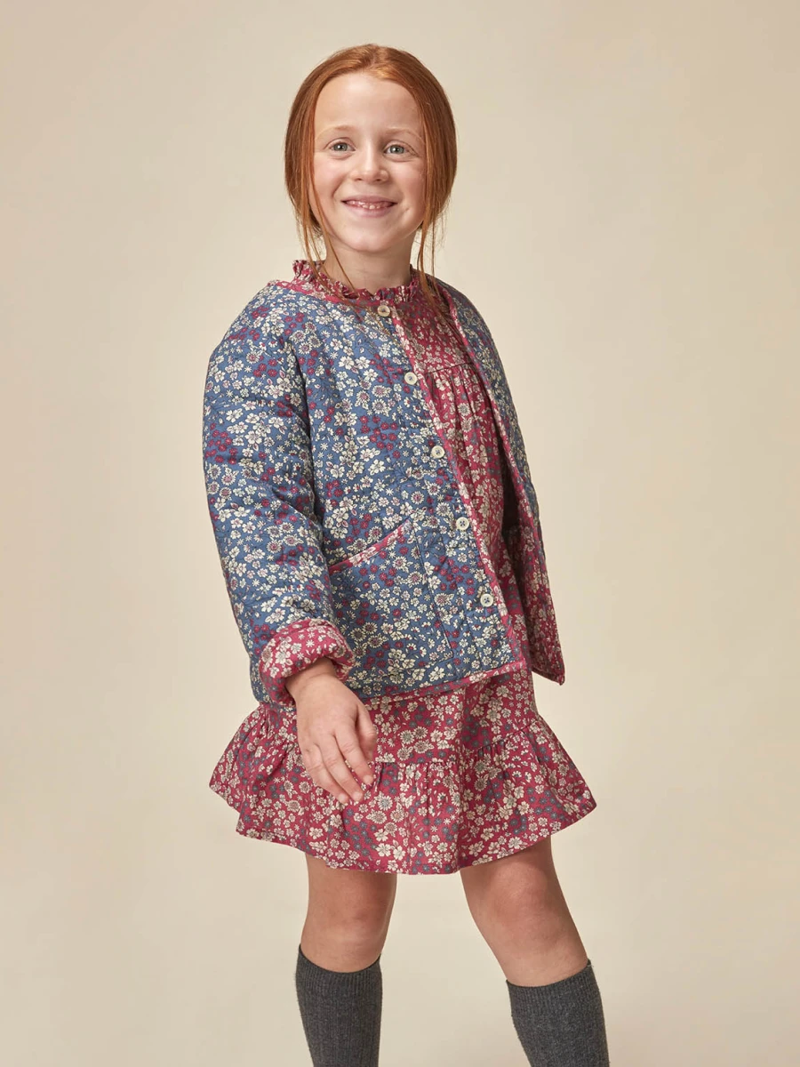 Chaqueta Acolchada Reversible Azul Viejo