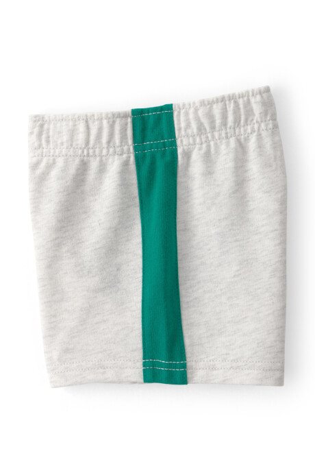 Set dos piezas de algodón, short y remera, gris y verde, estampa ténis Set dos piezas de algodón, short y remera, gris y verde, estampa ténis