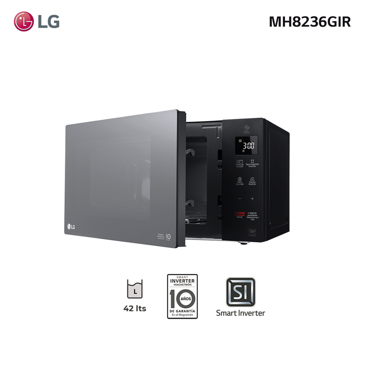 Microondas LG Mod. MH8236GIR 42 L grill inverter - Disco