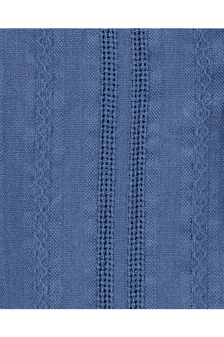 Monito corto de algodón texturado, azul marino Monito corto de algodón texturado, azul marino