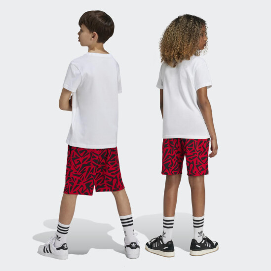 Short Adidas Allover Print Rojo