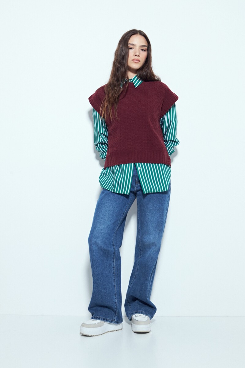 CHALECO ALCALA Bordó Merlot