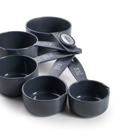 Set de 5 Tazas Medidoras de Plástico Gris Set de 5 Tazas Medidoras de Plástico Gris