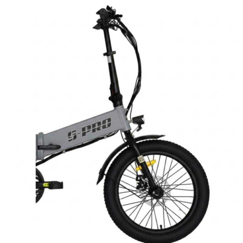Bicicleta Eléctrica Plegable S-pro E-clipper Rodado 20 Gris