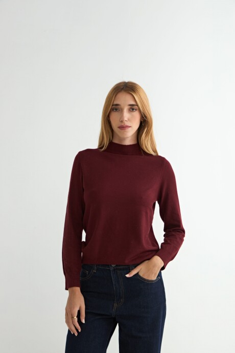 POLERA LILY BORDO
