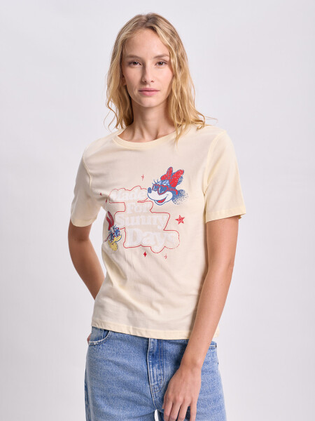Remera estampada Minnie Y Daisy Amarillo