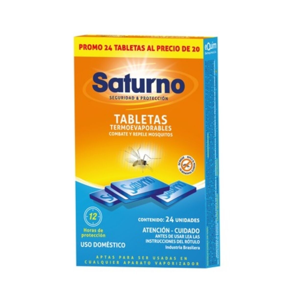 Insecticidas Saturno Tabletas Repuesto - Pack Ahorro X24 