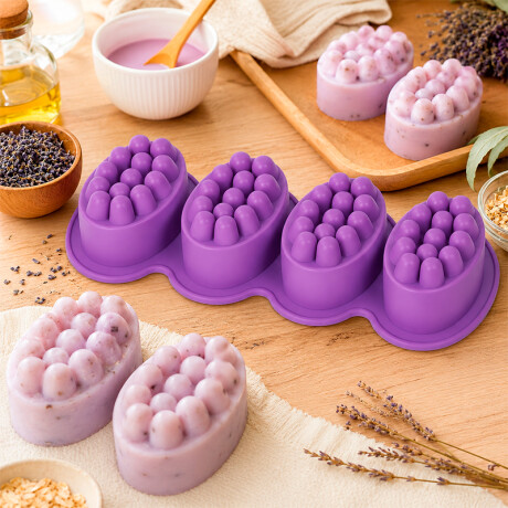 Moldes Para Hacer Jabones De Silicona x4 Violeta