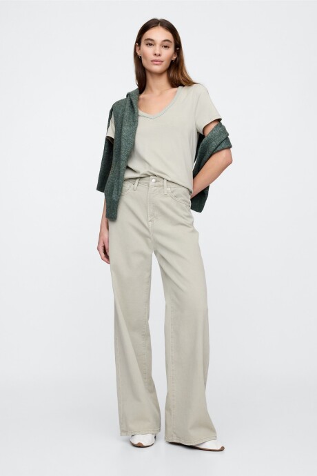 Jean Wide Leg Tiro Alto Mujer Thunder Grey 161