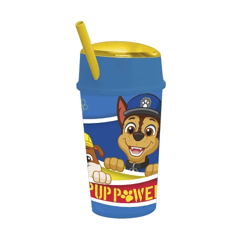 Vaso 2 en 1 Paw Patrol, Pote + vaso de 400 ml U