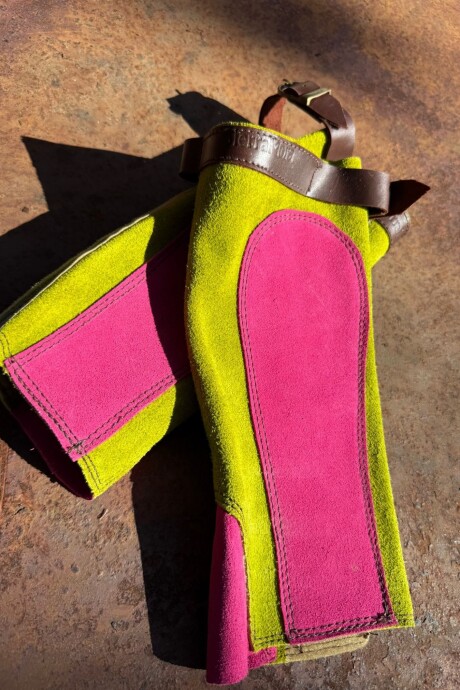 Polainas Guri Pistacho/fucsia