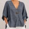 outlet Blusa Begonia Azul Melange