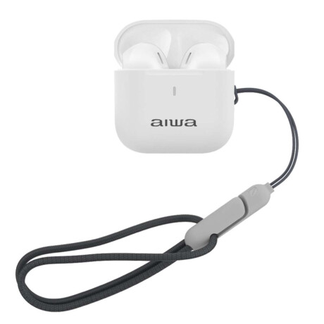 Auriculares TWS Waterpoof IPX4 AIWA In Ear Bluetooth 5.4 con Micrófono IPX4 y Control Táctil Blancos | AWTWSG100