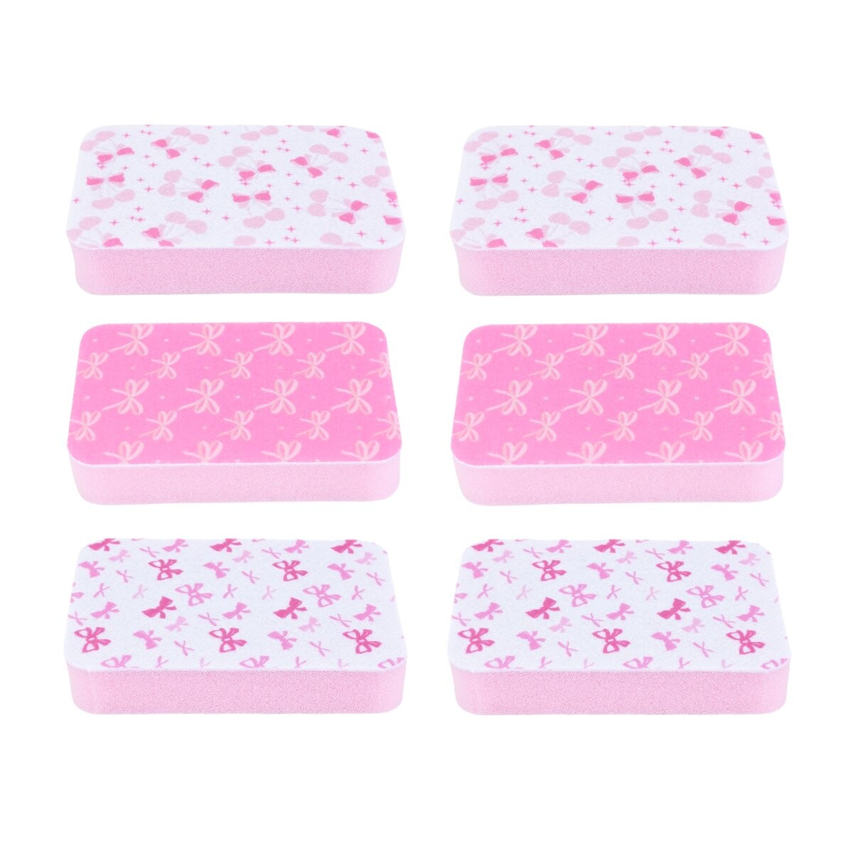 Set de 6 esponjas con diseño 