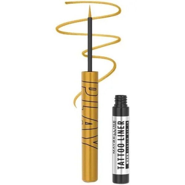 Delineador Líquido Tattoo Liner Play Drop Dorado Metálico - Maybelline Delineador Líquido Tattoo Liner Play Drop Dorado Metálico - Maybelline