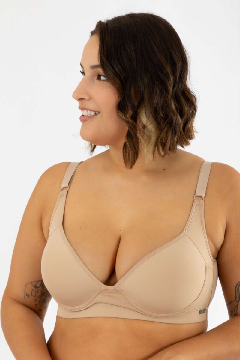 Soutien preformado micro lateral - Marron 