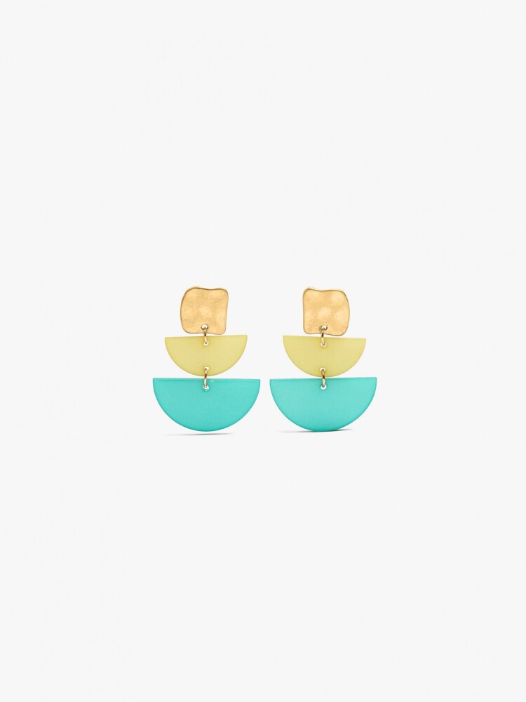 Pendientes Geométricos De Resina multicolor