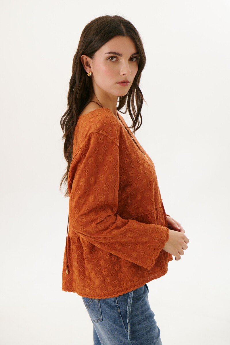 CAMISA BOHEME BRICK