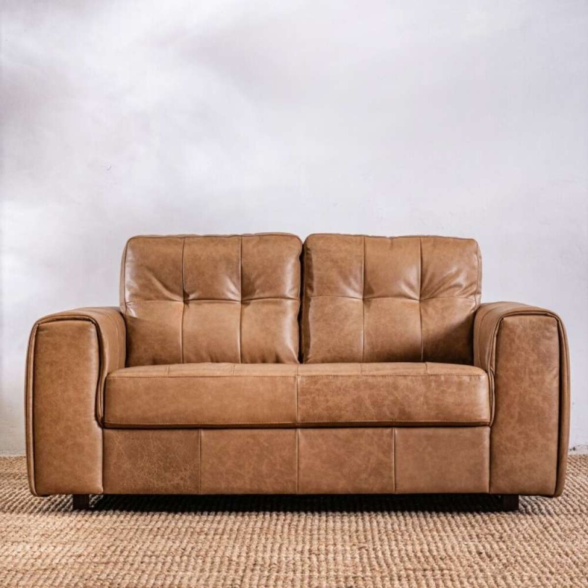 Sillon Cuero Raffaello 2 Cuerpos Amendoa 